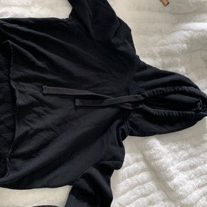 Black Hollister hoodie, cropped. Size M.